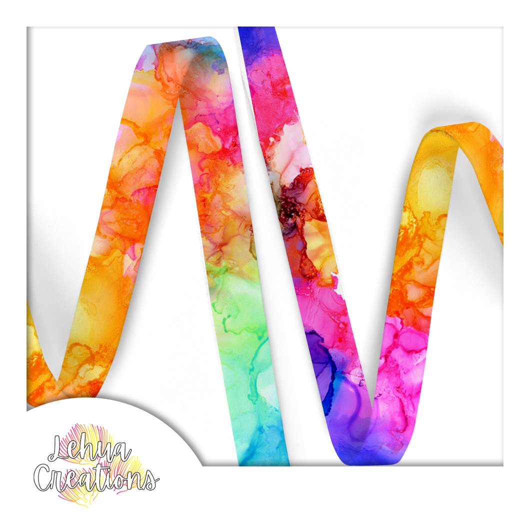 Rainbow Acid Ink - Seatbelt Webbing - RETAIL