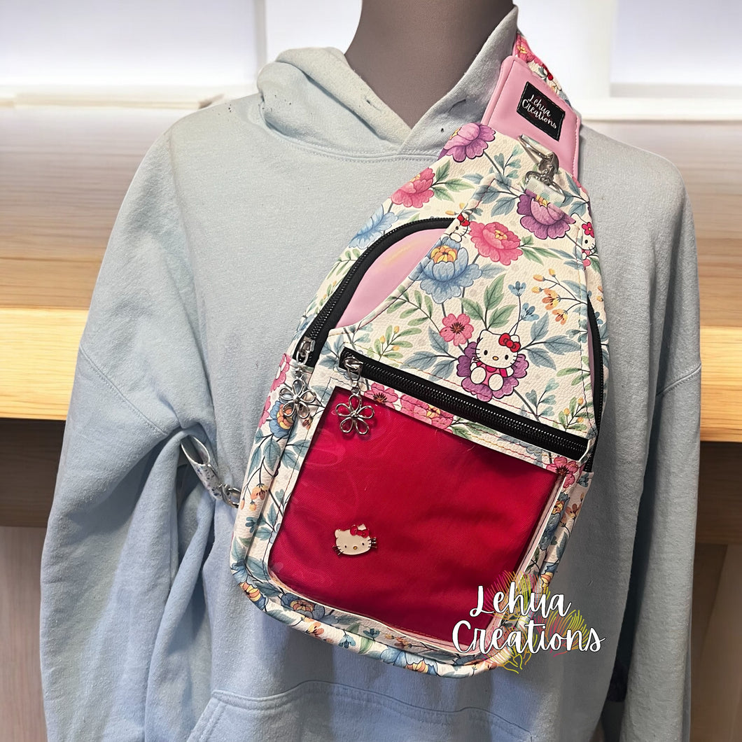 Crossbody Sling - Floral Kitty ITA Bag