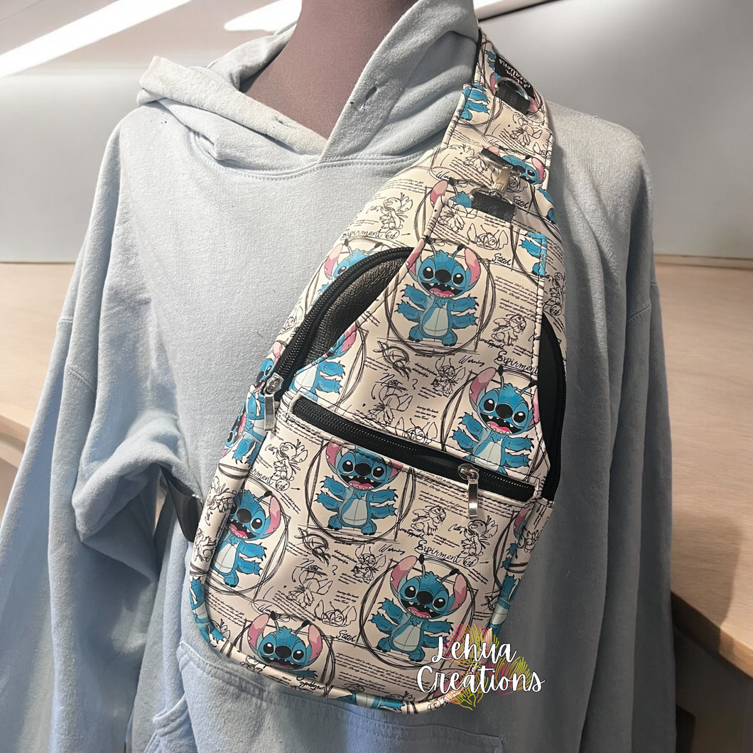 Crossbody Sling - Blue Alien