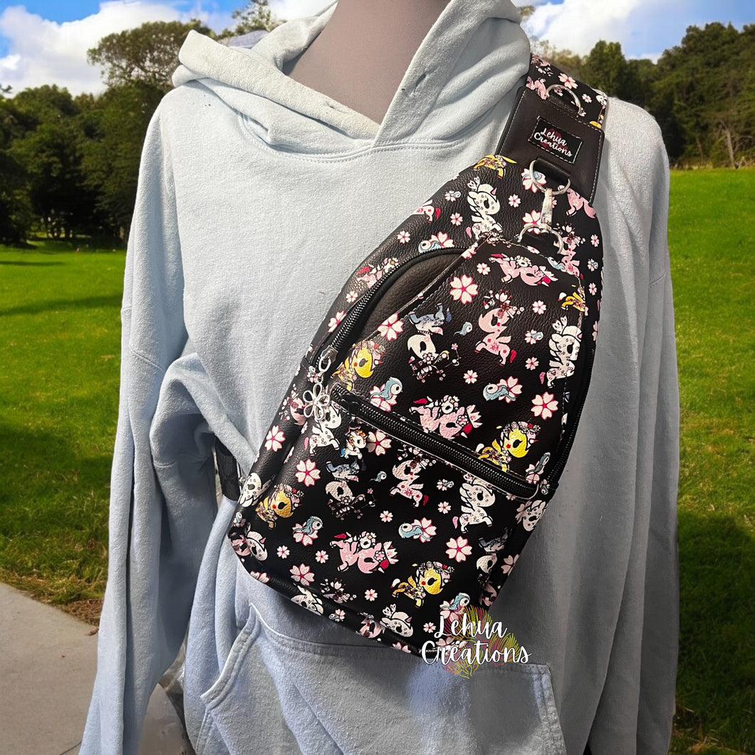 Crossbody Sling - Toki Dark Background