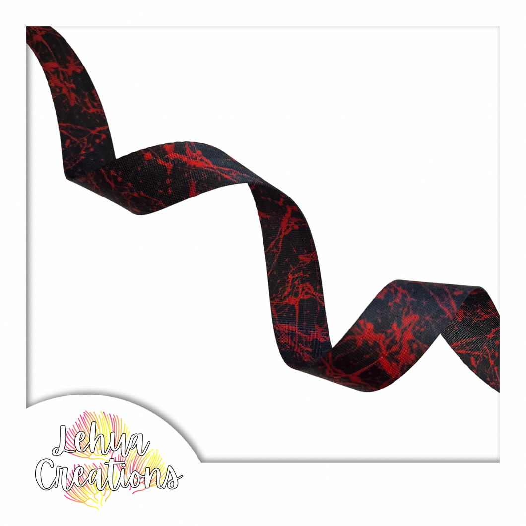 Classic Blood Splatter - Black - Seatbelt Webbing