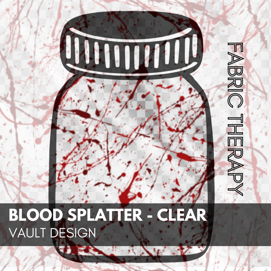Classic Blood Splatter Clear Vinyl Retail - #R7 Horrific Holidays