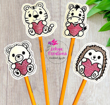 Load image into Gallery viewer, Pencil Toppers - Embroidered
