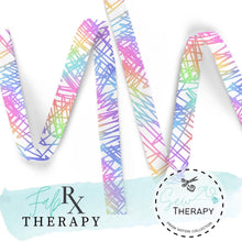 Load image into Gallery viewer, Rainbow Doodles on White - Seatbelt Webbing - RETIAL
